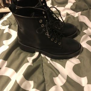 Black H&M combat boots